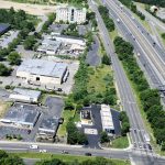 Aerial photo of the Holiday Inn and vicinity where Megan Waterman vanished