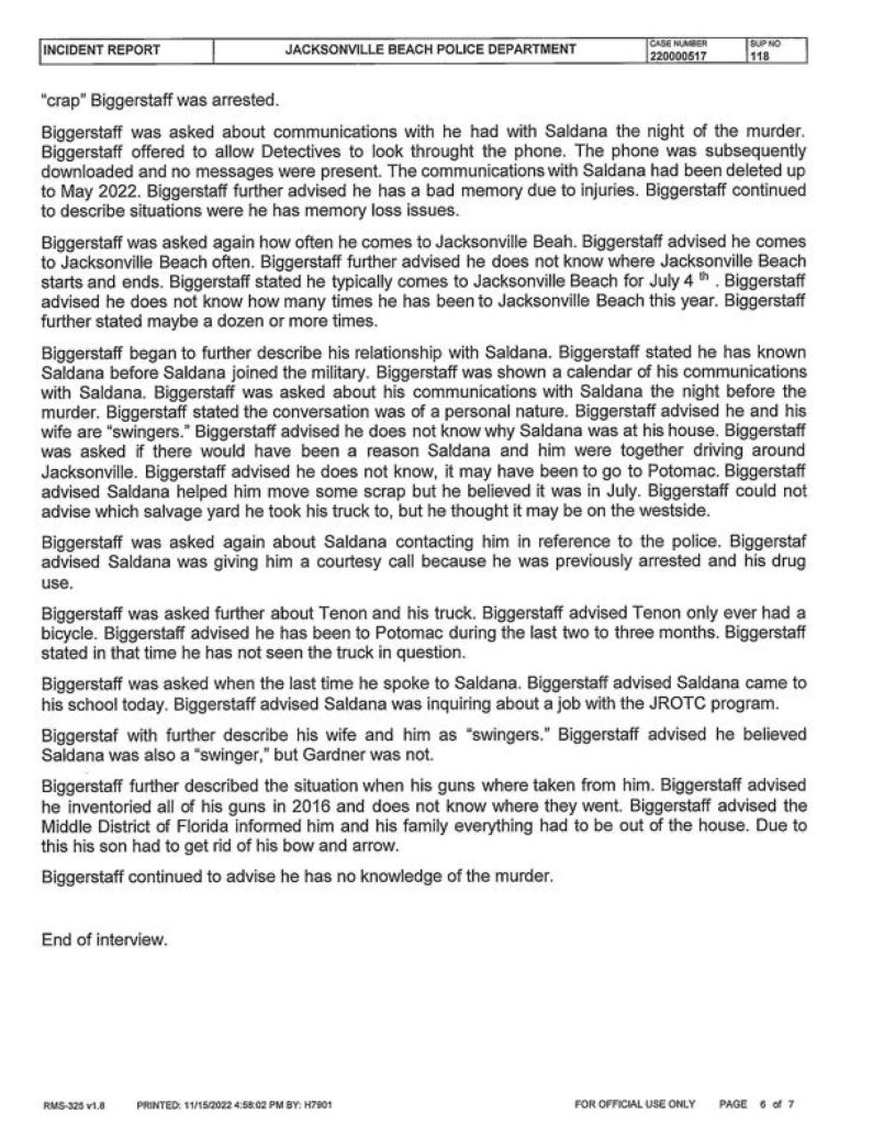 John Biggerstaff - Murder of Jared-Bridegan