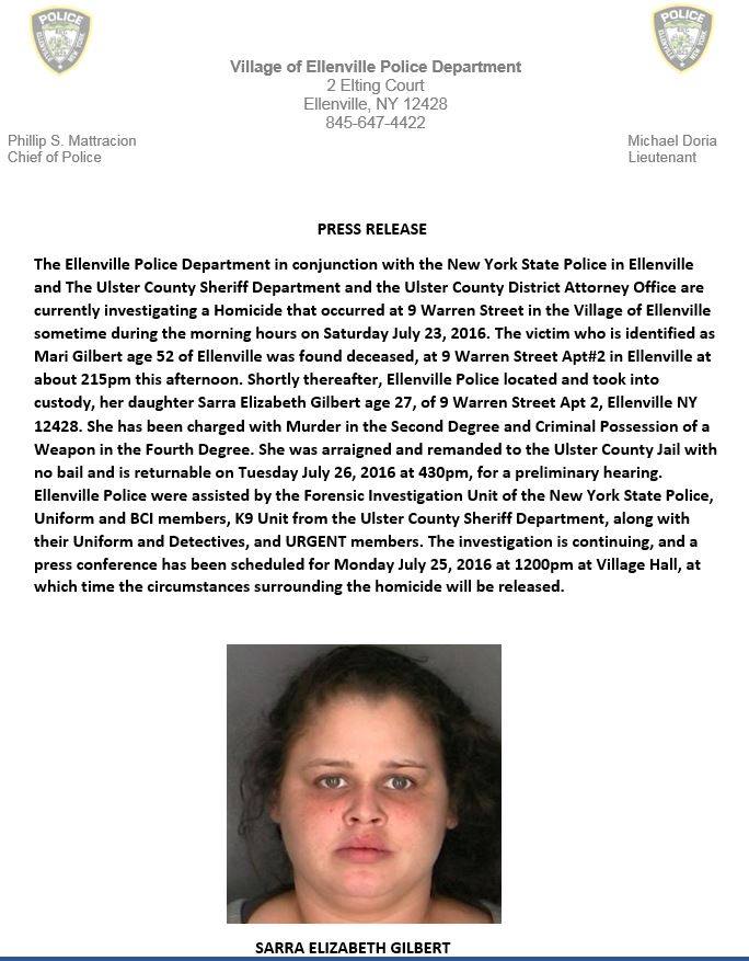 Sarra Elizabeth Gilbert Arrest